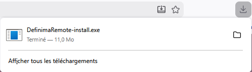 Capture d'écran étape 1 de l'installation