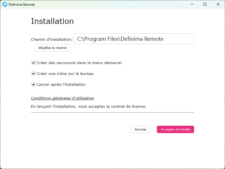 Capture d'écran étape 4 de l'installation